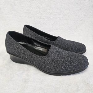 Ecco Felicia Women’s Gray Stretch Slip On Wedge Shoes Size 38